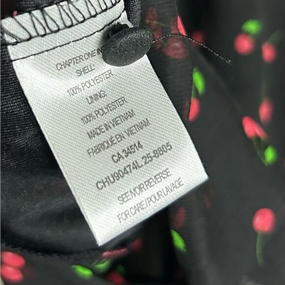 Have London Cherry Print Tie Front Blouse Size S - Picture 11 of 11